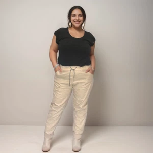 ROCKTHOSECURVES MUJER IMITACIÓN CUERO PANTALONES ELÁSTICOS TALLA GRANDE + BOLSILLOS - Imagen 1 de 18
