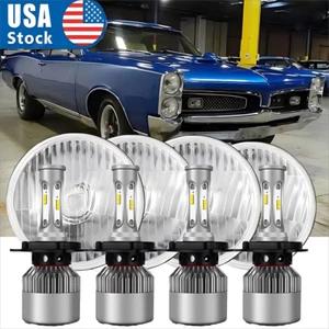 4pc sfor Pontiac GTO Grand Prix Firebird 5 3/4" 5.75 LED Headlights Hi/Lo Beam - Picture 1 of 14
