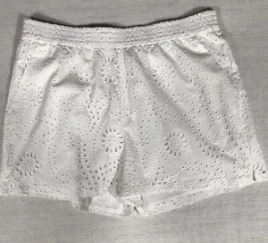 Steve Madden Caral Eyelet Lined Shorts Damen L Smocked High Waist Pull On - Bild 1 von 12