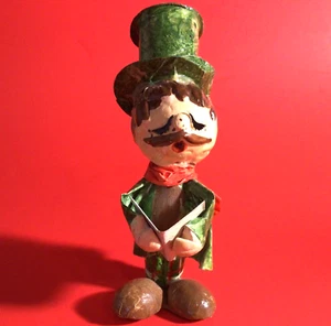 1950's Christmas Paper Mache Caroler Figurine 6" hand painted vintage - Picture 1 of 9
