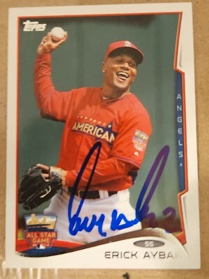 Erick Aybar Signed 2014 Topps Update Series #US-246  - Image 1 of 2