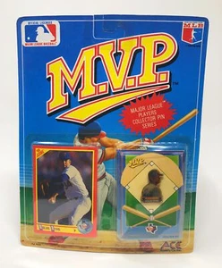 NOLAN RYAN 1990 MVP Baseball Pin & 1990 Score Card In Package Texas Rangers MLB - Picture 1 of 3