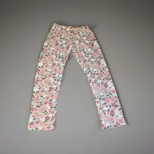 Carters Kid Girl’s Pink Floral Leggings Fleece Lined Pull On Size 7 - Picture 1 of 6