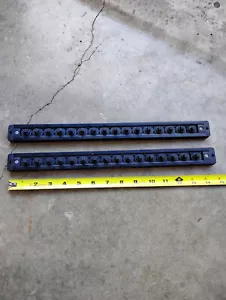 Two Mechanics Time Saver 1/4 in Drive Lock A Socket Rail Rack - Picture 1 of 7