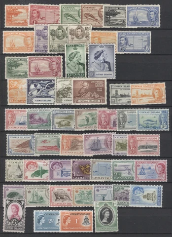 CAYMAN ISLANDS 1900-1962 COLLECTION ON STOCK PAGES MINT better includes nos. 45 Cover