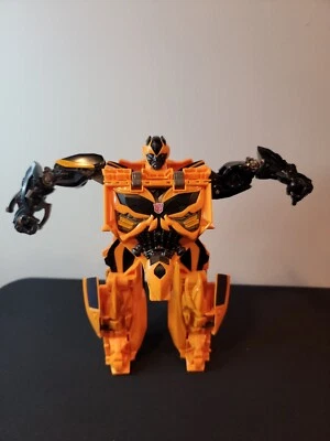 Transformer Bumblebee Orange Camaro Action Figure Robot Car Missing Back Tires - Image 1 of 4