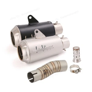 For CF-Moto 450SS 450SR 450NK 2022-2024 Exhaust Mid Link Pipe Black Muffler Tips - Picture 1 of 14