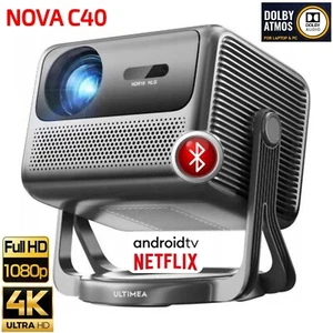 Nova-C40 Beamer Android TV 11.0, Tragbarer Projektor mit 90° Gimbal, 4K Heimkino - Bild 1 von 24