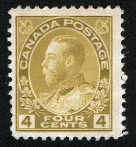 Canada Sc 110 Olive Bis 4¢ p.12 KGV Light Hinge Original Gum - Picture 1 of 1