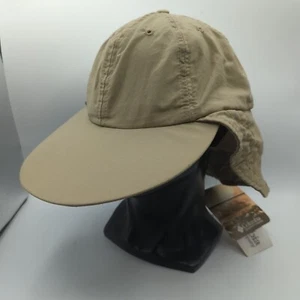 Columbia Pfg Flatstalker British Tan Hat W/ Neck Cover Made In USA Size Large - Picture 1 of 14