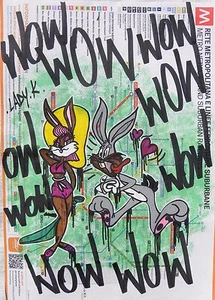 CHIEF (Milan 1985)+Lady K (Milan 1994) Milan subway map Graffiti WOW WOW WOW - Foto 1 di 1