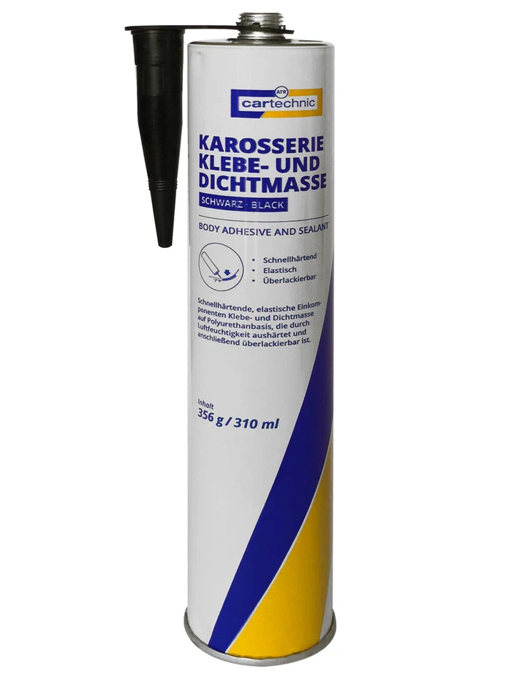 1 x 310ml [15,81€/L] Cartechnic Karosserie Klebe- & Dichtmasse Kleber SCHWARZ - Bild 1 von 1