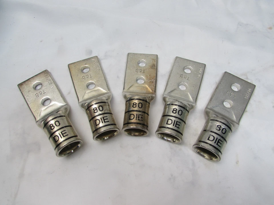 THOMAS & BETTS 256-30695-439 2 ORIFICIOS TERMINAL DE CRIMPADO 80 NEGRO 500 MCM (LOTE DE 5)***NUEVO EN CAJA*** Foto 1 de 4