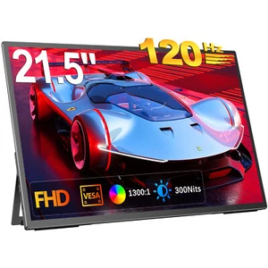 UPERFECT 21,5" Tragbarer Monitor 120Hz USB-C HDMI ideal für PS/Xbox und Laptop - Bild 1 von 7
