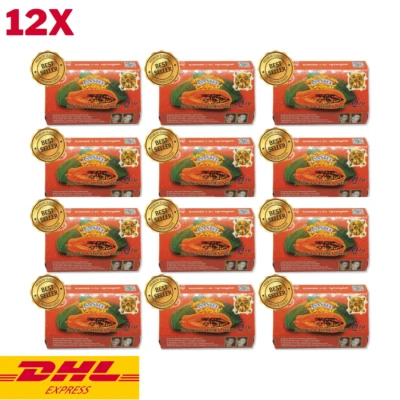 12x Barra de Jabón de Miel de Papaya Asantee Q10 Iluminadora Hidratante Piel Natural 125g Foto 1 de 4