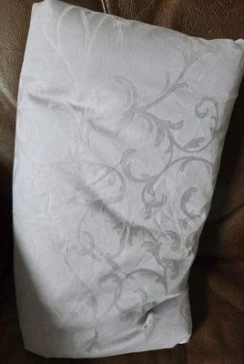 Cuddledown Scroll Jacquard Sateen Duvet Cover Queen 100% Cotton Light Purple  - Image 1 of 4