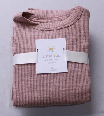 Little Co. Pantalones de pierna ancha y pulóver Top JL3 rosa talla 6 de 2 piezas para niñas nuevos con etiquetas Foto 1 de 3