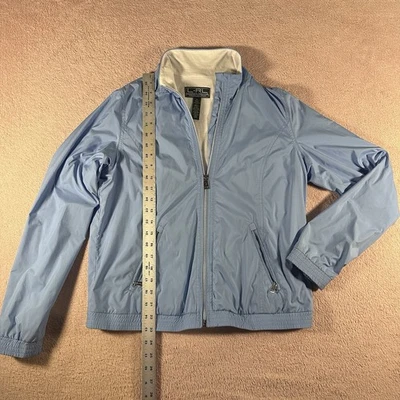 Chaqueta cortavientos forrada Lauren Active Ralph Lauren Chatham azul con cremallera talla M Foto 1 de 4