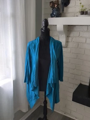 Kim Rogers Teal Open Front Sweater Size XL - Image 1 of 3