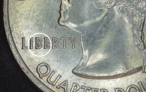 2008 P Die Chips Liberty America The Beautiful Quarter US Coin 25c - Picture 1 of 3
