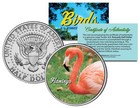 FLAMINGO BIRD JFK Kennedy Half Dollar US Colorized Coin