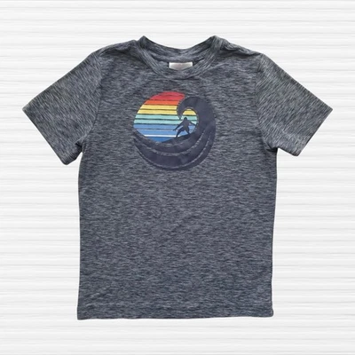 Camiseta de surf Hanna Andersson para niños Hang Ten azul jaspeado manga corta talla 6-7 Foto 1 de 4