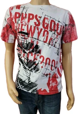 Camiseta de manga corta PRPS Goods & Co. RARA para hombre talla M blanca roja negra #R2 Foto 1 de 4