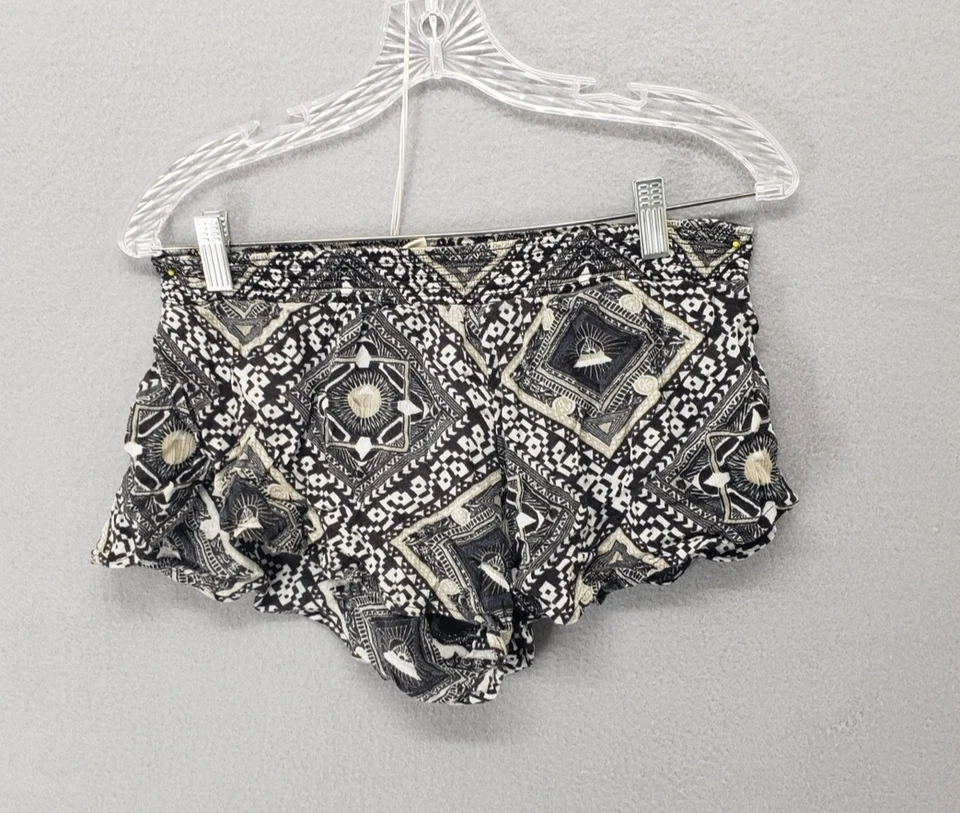 Pantalones Cortos Forever 21 Para Mujer XS Estampado Geométrico Rayón Boho Festival Verano Informales Foto 1 de 4