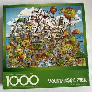 Vintage 1979 Springbok Mountainside Park 1000 PC Puzzle Colorful Cartoon Fun - Picture 1 of 11