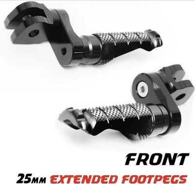 Clavijas delanteras ajustables 25 mm negras R-FIGHT para Kawasaki Z1000 10 11 12 13 Foto 1 de 4