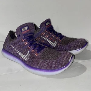 Scarpe Nike Free RN Flyknit donna 9 grandi viola running atletica palestra sneakers - Foto 1 di 5