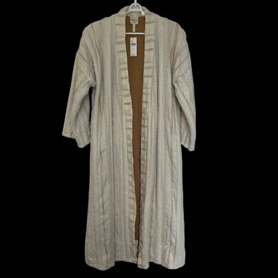 Anthropologie Ollari Renee Duster Coat Womens Size XS NWT New Cream Bohemian - Image 1 of 4