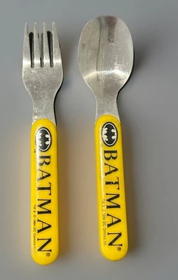 Винтажные лицензированные детские вилки и ложки Batman комиксы DC РЕДКИЕ - Изображение 1 из 4