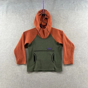 Melanzana Kids Size Xs Orange Pullover Microgrid Hoodie - Picture 1 of 6