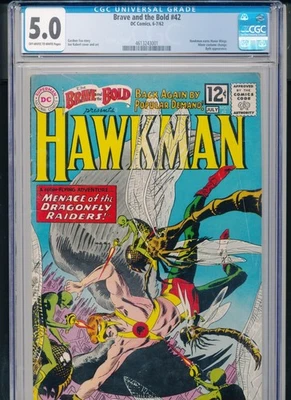 BRAVE AND THE BOLD 42 CGC 5.0 OWWp DC 1962 Joe Kubert cover and art - Image 1 of 3