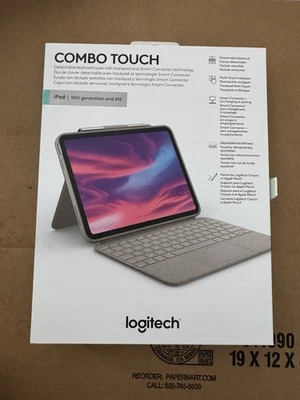 Logitech - Combo Touch Keyboard and Trackpad Case for Apple iPad - Image 1 of 3