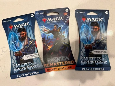 Sealed Magic The Gathering 2 Pack MURDERS AT KARLOV MANOR & 1 RAVNICA REMASTERED - Image 1 of 2
