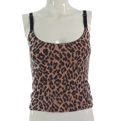 Dolce Gabbana Top Leopard Print Camisole Cotton Blend Stretch Y2K size M - Image 1 of 4
