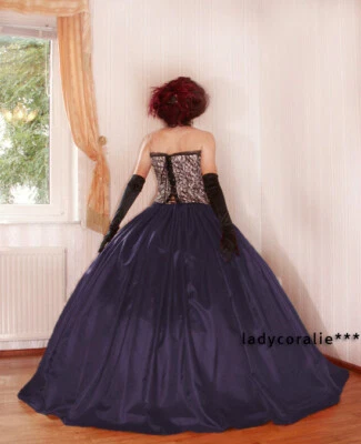 Ballrock Taftrock für Reifrock festlich Saum 3,2 m lila, grape compote - Bild 1 von 3