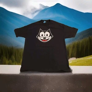 Camiseta De Colección Años 90 Félix El Gato Para Hombre L Negra Dibujos Animados Gráfico TV Cómic NUEVA - Imagen 1 de 4