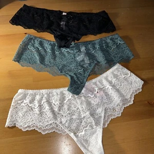 Victoria Secret Dream Angel Green, Beige, Black Size SMALL Wide Side Thong # 356 - Picture 1 of 4