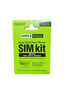 Simple Mobile Keep Your Own Phone Prepaid Sim Kit | 3-in-1 Cdma Sim Card
