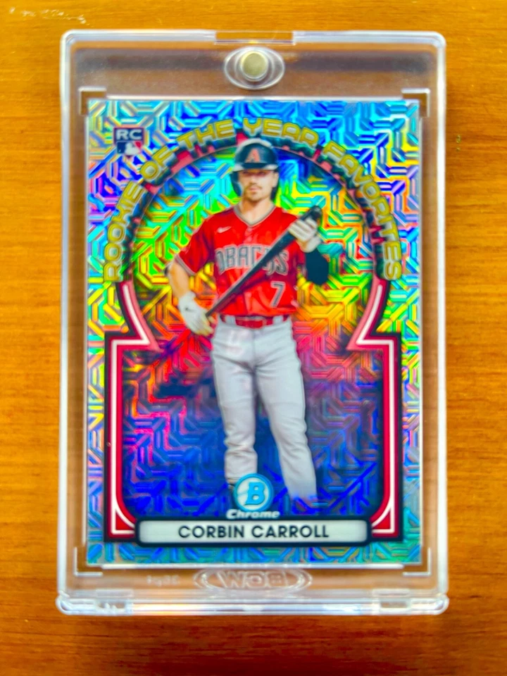 Corbin Carroll RARE ROOKIE MOJO REFRACTOR INVESTMENT CARD SSP CHROME ROY MINT - Image 1 of 4
