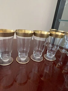 Glastonbury Lotus Minton 36 Gold Encrusted Iced Tea Glass Set Of 4 - Picture 1 of 9