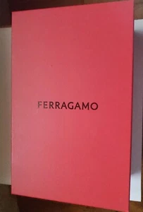 Ferragamo Empty Shoe Gift Box 13¾×8½×4¾"" With 2 Pairs Of Dust Bags And 2 Papers - Picture 1 of 12