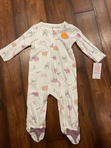 Carter's Baby Sleep Long Sleeve Zipper One Piece Sleeper for Girls - 9M 9 Month - Picture 1 of 8