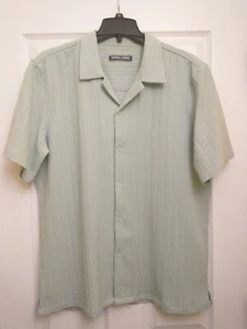 PJ Paul Jones Men's Button Up Shirt Large Short Sleeve Textured Mint Green - Picture 1 of 6