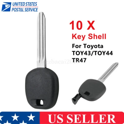 10 Transponder Key Shell Case for Toyota 4Runner Camry Corolla Matrix TOY43 TR47 - Image 1 of 4