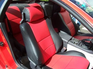 MITSUBISHI 3000GT 1991-1999 LEATHER-LIKE CUSTOM SEAT COVERS 13 COLORS AVAILABLE - Picture 1 of 12