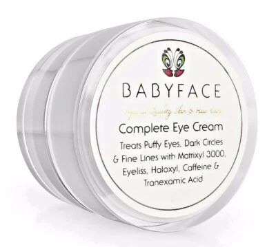 XL Babyface COMPLETE EYE CREAM Haloxyl Eyeliss Caffeine Tranexamic Puffy Eyes - Image 1 of 4